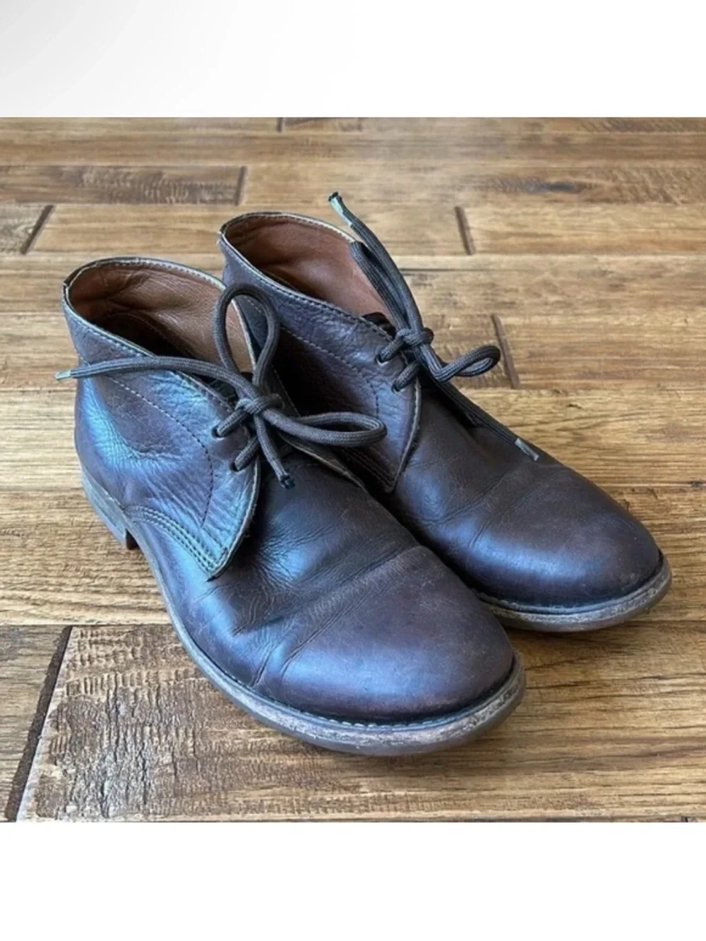 Frye Leather Chukka Boots Brown Distressed Mens Size 9